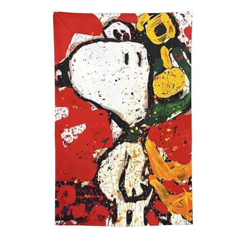 ピーナッツ スヌーピー アートポスター オフィス タペストリー ベッドルーム ダイニングルーム装飾 ウォールアート ポスター 印刷60"x90"