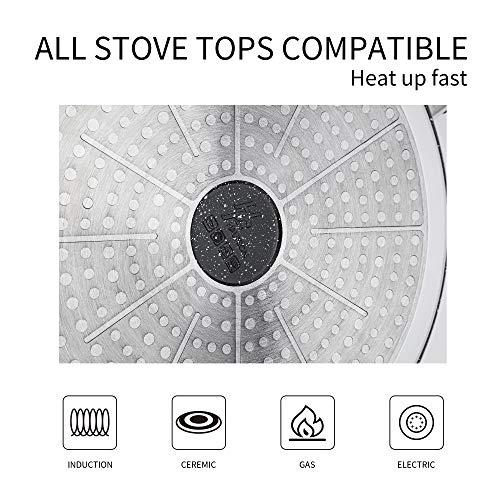 Haufson Asteroid Casserole + | Works with All Major Hobs | Naturally Non-Stick | Professional Kitchenware for The Home | Non-Stick Induction Pan (Asteroid Casserole +) Main Image