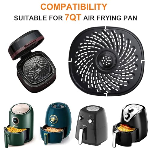 Luftfritteuse Grillplatte Multifunktionskorb Kohlenstoffstahl Material Air Fryer Ersatzteil für perfekt gekochte Mahlzeiten Air Fryer Korb – Bild 5