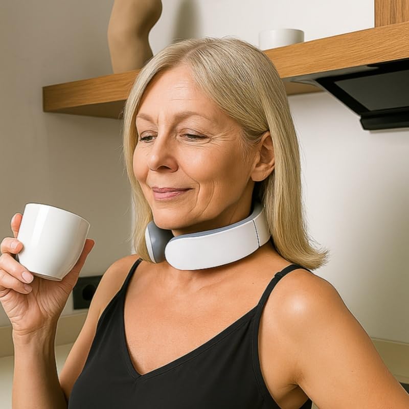Nurotex 11-in-1 Nackenlösung Elektrisches Nackenmassagegerät - 6 Modi, 9 Intensitäten, Tragbar & Wiederaufladbar für Entspannung