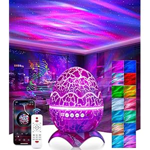 LED Galaxy Star Projector Light 2.0 Night Light Projector with Remote Control White Noise Timer Bluetooth Music Colour…