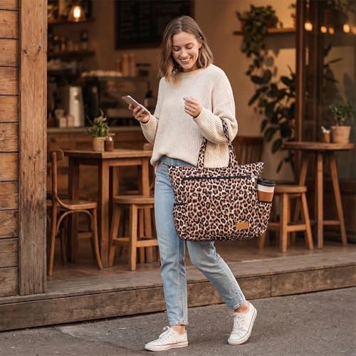 Image of CLOUDMUSIC Shoulder Tote Bag For Nurses Teachers Work Gym Travel Beach Women With Large Capacity Waterproof
