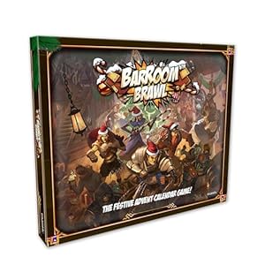 Barroom Brawl – Fantasy Tavern Mayhem Game, 24-Day Calendar with Pre-Assembled Miniatures & Scenery, Perfect Family Game with Daily Surprises Until Christmas, Made by Mantic Games