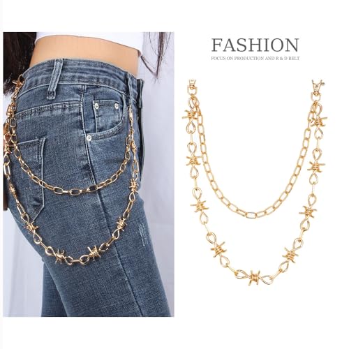 Image of Pants Chains Layer Metal Chain Waist Wallet Keychain Jeans Chains for Men Women Daily Wear