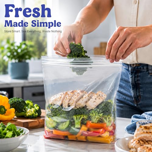 Heavy Duty Zip Seal Lock Storage Bags, Extra Thick Clear Plastic Zip Bags by UNLOCKCUP - Used condition - Image 4