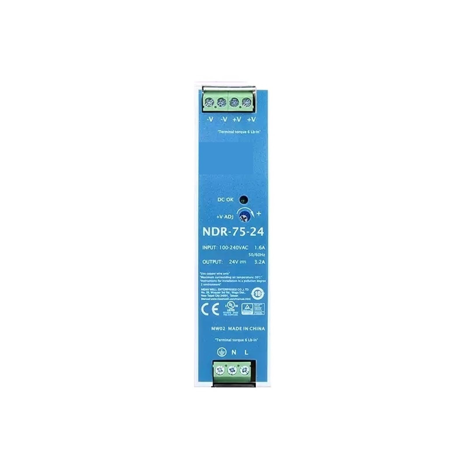JJKKOZVQF NDR-75-12 NDR-75-24 NDR-75-48 75W Single Output(NDR-75-48V 1.6A)