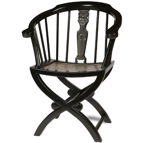 Cross Legged Armchair, Black Lacquer