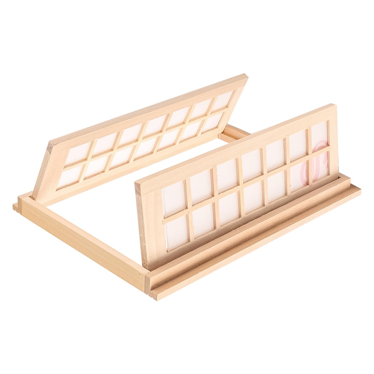 Namvo Mini Door Miniature Furniture 1:12 Miniature Wooden Door Exterior Door And Window 28 Panel Mini Unfinished Wooden Door Model For DIY Dollhouse Accessories - Image 4