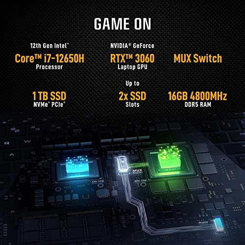 Image of ASUS TUF Dash F15 (2022), 15.6-inch (39.62 cm) WQHD 165Hz /3ms, Intel Core i7-12650H 12th Gen, 6GB RTX 3060 Graphics, Gaming Laptop (16GB /1TB SSD /Windows 11 /Office 2021 /Black /2 Kg), FX517ZM-HQ042WS
