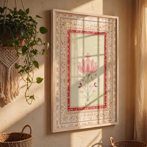 Image of kotart Madhubani Art Wall Painting Traditional Home Decoration With Frame For Living Room Bed Room Hotel Wall Decor Digital Reprint (25x37 inch)