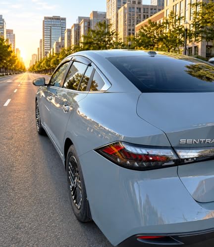 Image of 2026 2027 Tape-On Rain Guards for Nissan Sentra Side Window Visor Deflectors Extra Thick Vent Shades S SV SR SL