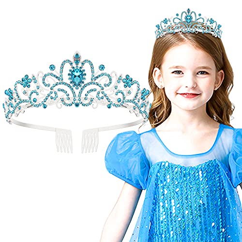 Tiaras and Crowns for Women, Blue Crown, Crown for Girls, Princess Crown and Tiaras for Girls, Crowns and Tiaras, Toddler Tiara, Tiaras and crowns for Little Girls, Birthday Tiara for Girls
