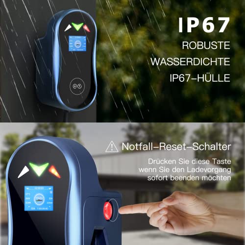 EVFUEL EV borne de Recharge vehicule Electrique Type 2 triphasé Chargeur Station 22kw/380V/32A/1m vers Le boîtier de Distribution (sans Prise de câble) – Image 6