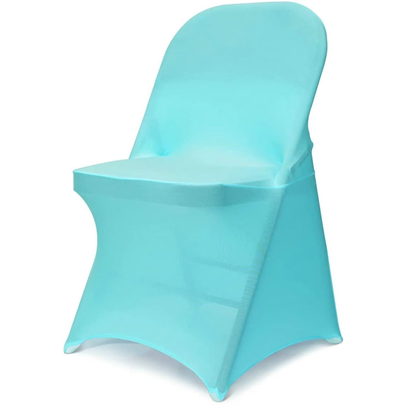 PBTMCD 100 Pack White Stretch Chair Covers, Universal Spandex Banquet Slipcovers For Wedding Folding Chairs(7#)