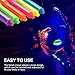 12 Pcs Glow in The Light Body Face Paint, Face Painting Kit, UV Crayons Kit Fluorescent Body Paints for Adults for Birthday Party Halloween Masquerade Makeup Outdoor