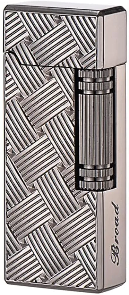 (Sem butano) Isqueiro de metal butano com pederneira, chama macia, design de dragão, acendedor de vela (teia preta)