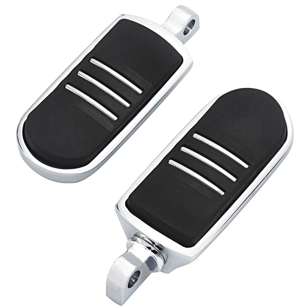 Reposapiés para motocicleta de 10 mm, pedal universal para Harley, Honda, Yamaha, Kawasaki, Suzuki, Indian y Victory, con estribos de montaje macho, cromo #1