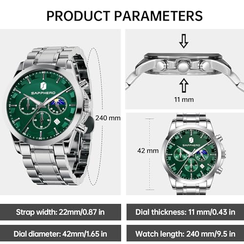 Image of BENYAR Men's Watches Waterproof Sport Military Watch for Men Multifunction Chronograph Black Fashion Quartz Wristwatches Calendar with Leather Strap