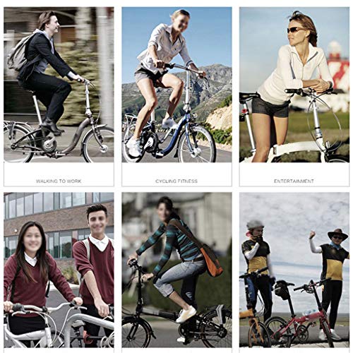 Volwassen vouwfiets, 7 versnellingen opvouwbare volwassen fiets, aluminium frame, 16 inch stads compacte fiets Urban… - Afbeelding 5