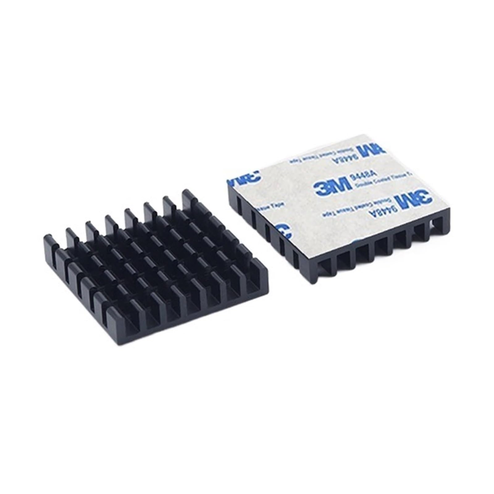 Para radiadores de chip radiadores de aluminio Disipador de calor de aluminio anodizado negro de 5 piezas, 25 x 25 x 5 mm, disipador de calor de enfriamiento de chip electrónico for IC de potencia, ch