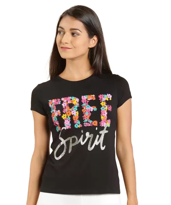 Image of Lyra Women's Cotton Regular Fit T-Shirt