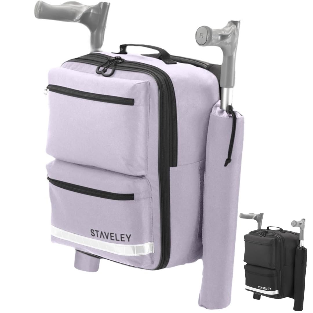 Staveley Mobility Scooter Crutch Bag, Purple, XL