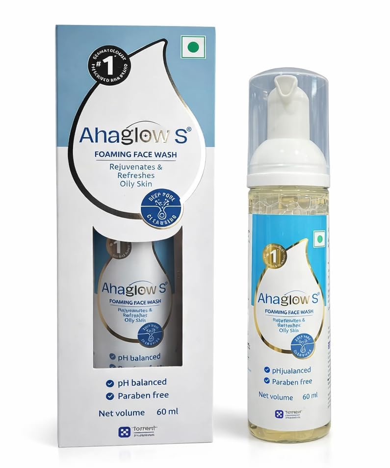 Image of Aha Glo S Face Wash for Oily Skin | Deep Pore Cleansing | Rejuvenates & Refreshes Skin | pH Balanced, Paraben Free-(100ml)