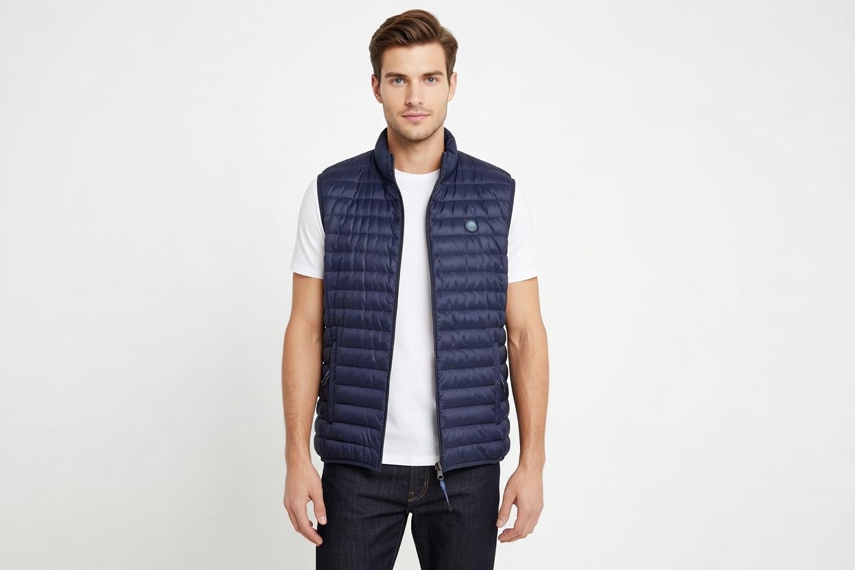 GIUBBOTTO SMANICATO UOMO ESTIVO 60 GRAMMI LEGGERO - PIUMINO UOMO SMANICATO - GILET PRIMAVERILE SPORTIVO