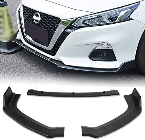 3PCS Front Bumper Lip Kit fit for Compatible with 2019-2022 Nissan Altima Sedan/4DR, Sports-Style Splitter Trim Protection Spoiler, Air-Dam-Chin-Diffuser (Unpainted Matt Black)