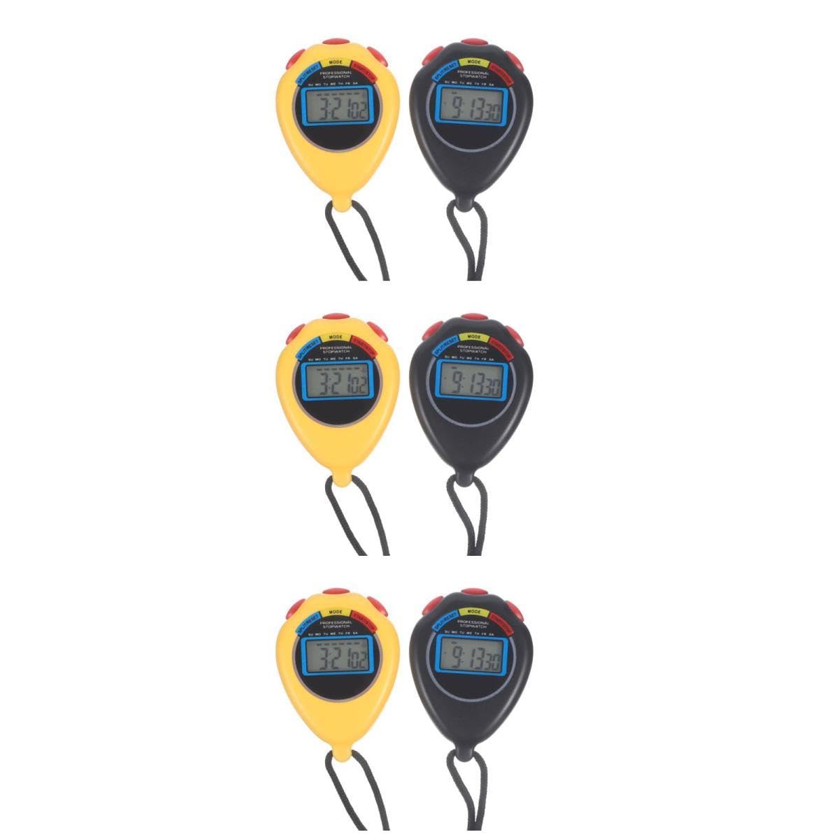 Hemobllo 3 Set Cronometro Sportivo Timer Multifunzione Portatile Con Display Per Allenamento Palestra E Corsa Resistente E Facile Trasportare 2 Pezzi*3