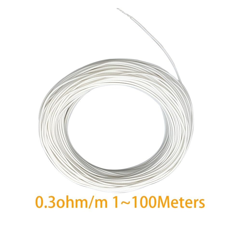 Przewód grzejny z gumy silikonowej 0,3 Ohm/M - DIY Elektryczny kabel do ogrzewania podłogowego (1-100 m) w dalekiej podczerwieni (40(100m)