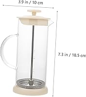 Vista 2 de Angoily Espumador de leche de acero inoxidable, bomba de mano de leche espumador de leche, jarra manual de espuma de café capuchino con mango y tapa