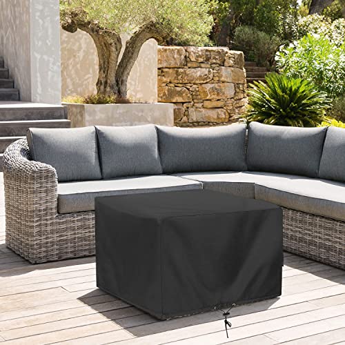 Sunpatio SU70016 Outdoor Ottoman Cover, Waterproof Square Coffee Table Cover, Patio Furniture Side Table Cover thumb #6