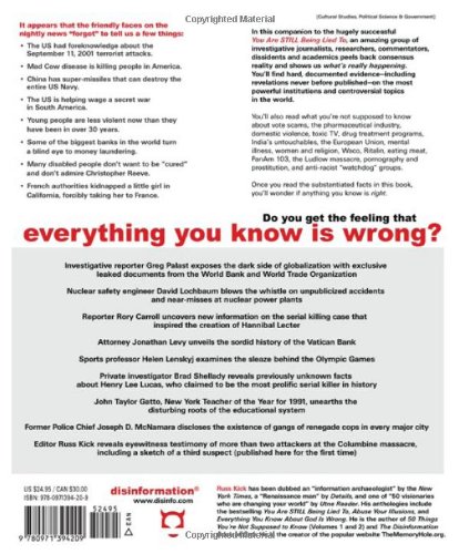 Everything You Know Is Wrong: The Disinformation Guide to Secrets and Lies