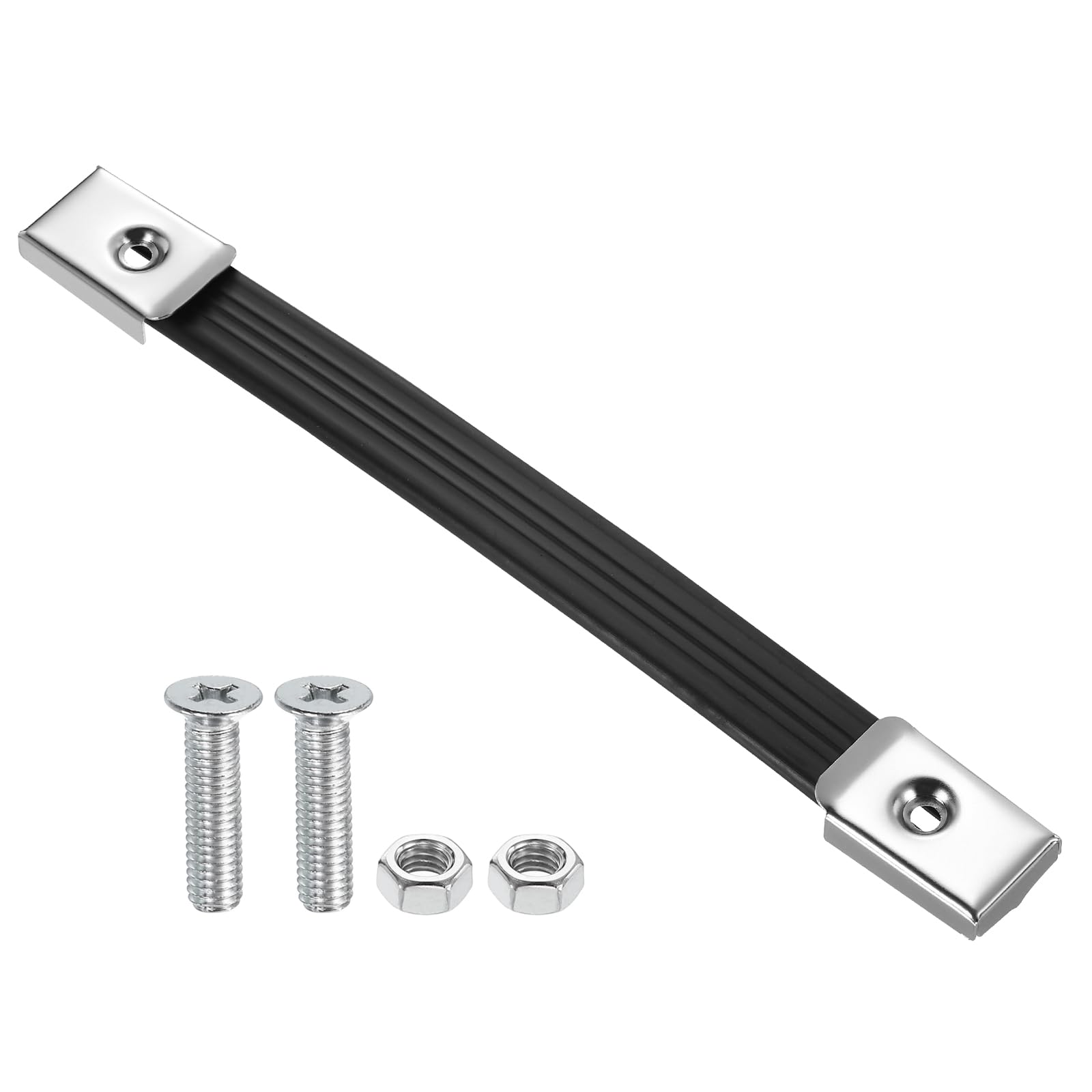 PATIKIL 9.7 Inches Speaker Cabinet Strap Handles, Handle Pull Metal Caps Buckle Grasp Strap Hardware for Speaker Flight Case, Silver