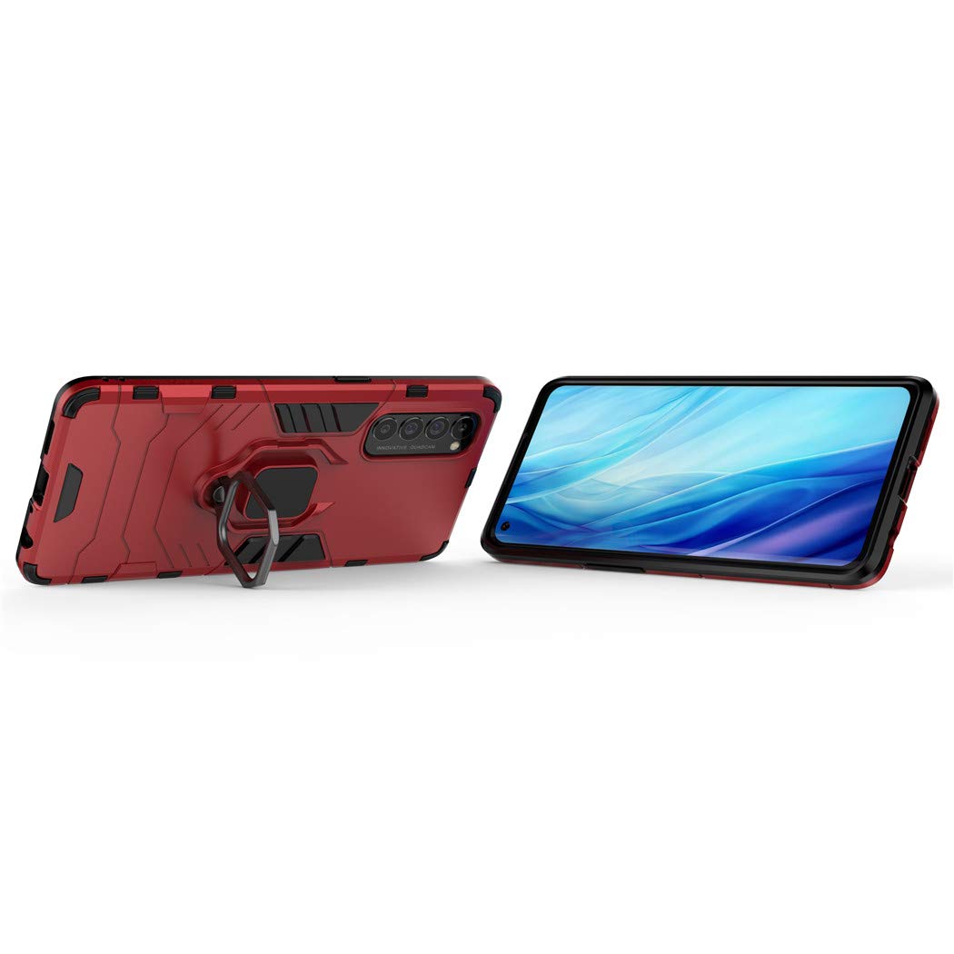 Case for Oppo Reno 4Z 5G/Oppo Reno4 Z 5G, Cover 2-in-1 Hybrid Double Layer [360°] Full Body Anti-Shock Protector [Soft TPU Front] and [Hard Back] Cover, Black