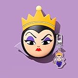 Soft Silicone Case with Keychain Charm Apple AirPods Pro 2019 Generation Evil Queen Wicked Villain 3D Cartoon Anime Halloween Unique Fun Novelty Cool Cute Lovely Adorable Kids Girls
