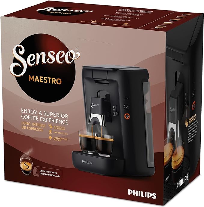 Miniatura 6 de PHILIPS Senseo Maestro Cafetera de cápsulas, Negra, 3 Especialidades