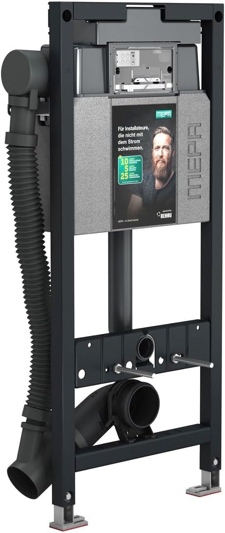 MEPA nextVIT Air WC-Element typ A31 SBH 120 (dł. x szer. x wys.) 11800 x 165 x 535 mm, regulacja wysokości, z wentylatorem ręcznym, 2-krotna technika spłukiwania, w zestawie materiały mocujące) 514820