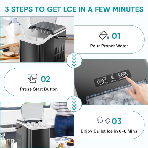 Fabricadora de hielo portátil de mostrador Ice Maker miniatura 4