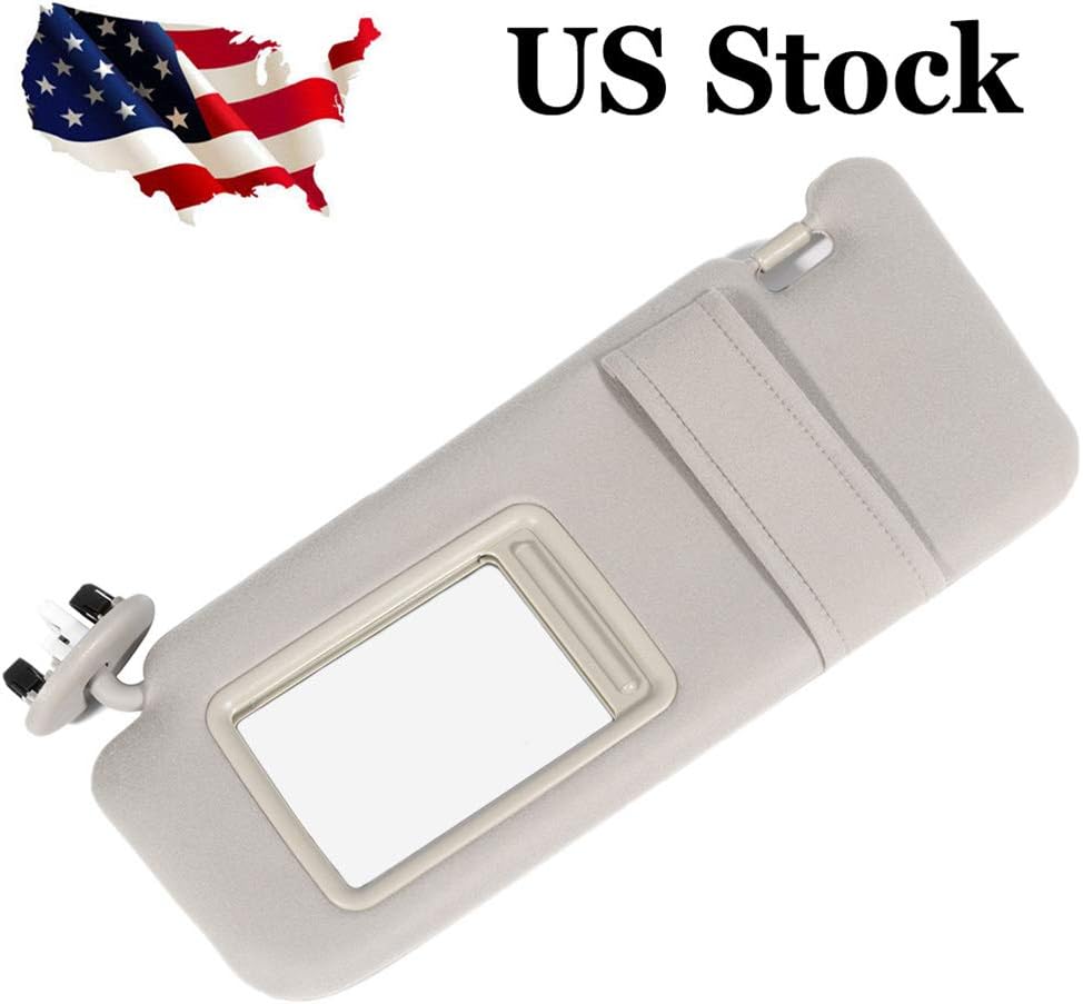 Windshield Sun Visor Left Driver Side 2006-2011 for Toyota for Camry Beige Car Visor Extender with Sunroof with Mirror 74320-06800-E0