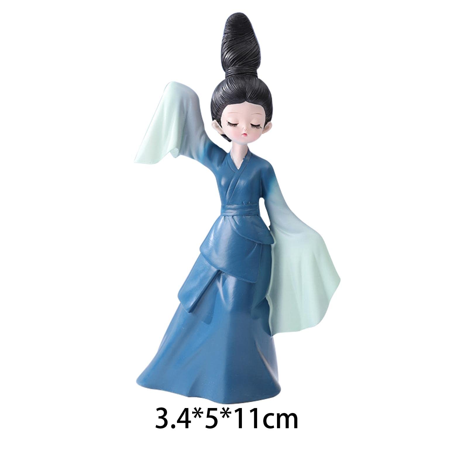Qianly 5x Dame Danseuse Statues Ancienne Danseuse Poupée Ornement Danse Figurine Chinois Ancienne Danseuse pour Maison Armoire Salon étagère
