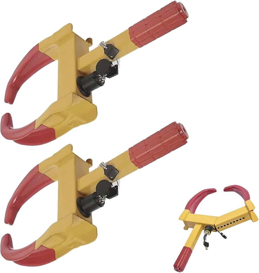 Trava de Pneu Universal Kit 2 Uni Bloqueador De Roda Moto Carro Antifurto Roubo Seguranca Reboque Veiculo Auto