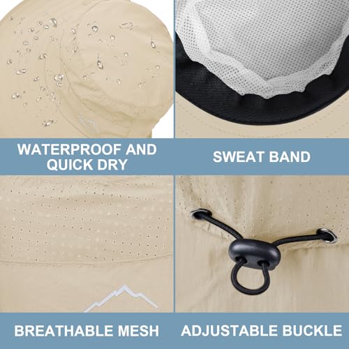 Image of Sun Hat for Men Women with Neck Flap,UPF 50+ UV Protection Fishing Hat