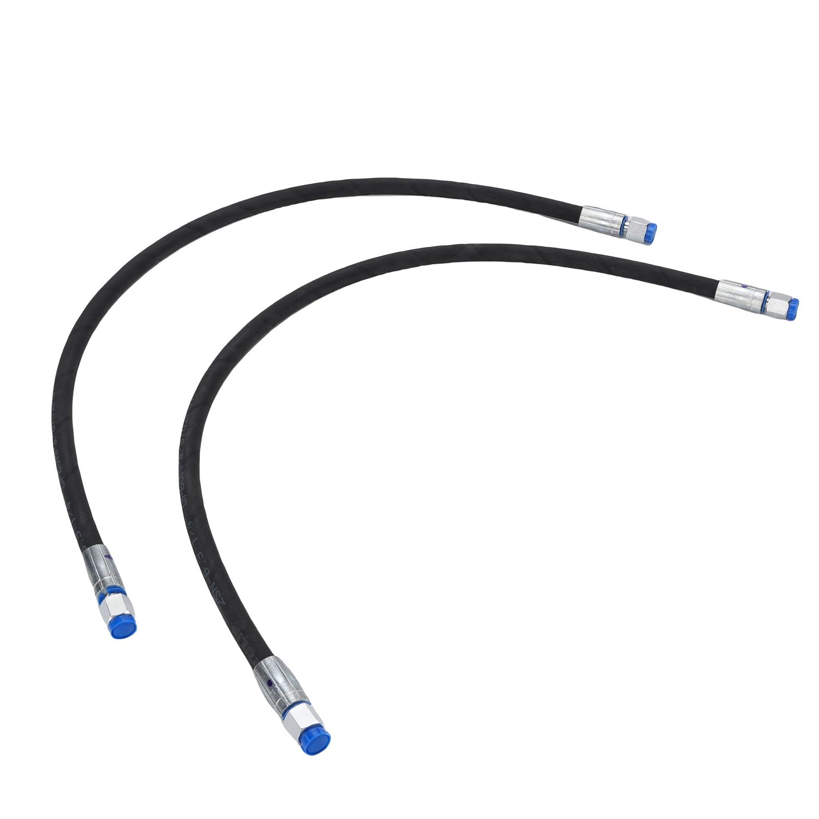 2PCS Excavator Diverter Valve Hoses 1/4in Interface 60MPa 8702PSI Excavator Throttle Valve Hose Replacement