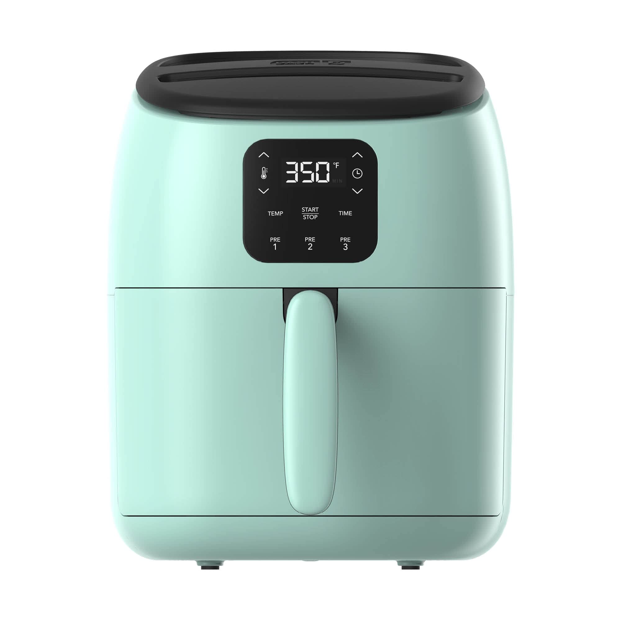 DASH Tasti-Crisp™ Electric Air Fryer Oven, 2.6 Qt., Aqua – Compact Air Fryer for Healthier Food in Minutes, Ideal for Small Spaces - Auto Shut Off, Digital, 1000-Watt: Aqua Nonstick