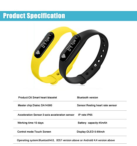 YUNTAB Touch Screen 0.69 OLED Smart Watch