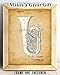 Tuba Patent Print - Classic Music Room Decor, Brass Wind Instrument, Antique Orchestra Art Print, Vintage Gift for Band Directors and Jazz Musicians, 11x14 Unframed Patent Print Poster