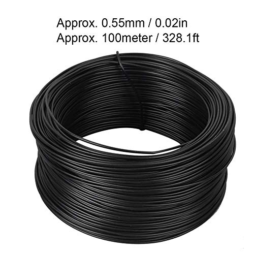 Tyenaza Alambre de Hierro Galvanizado, Accesorio de Sujeción de Cable 100 metros 0.55mm para Bonsái miniatura 2