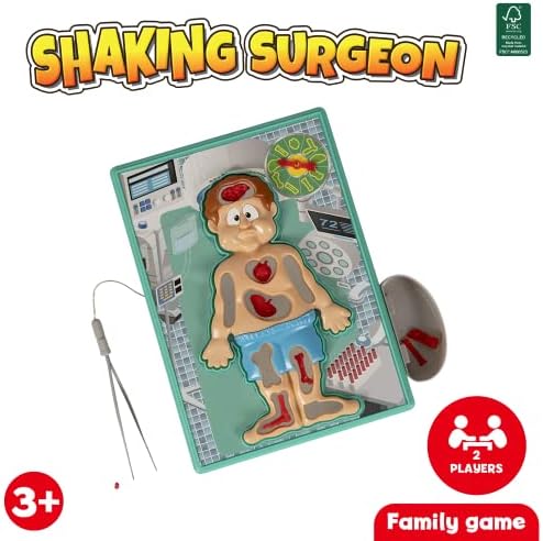 Shaking Surgeon Family Board Game | Electronic Board Game Toy | Fun Toys For All The Family | Classic Themed Children's Game | Perfect And Fun Gift For Any Child | Ages 3+ (Surgeon)